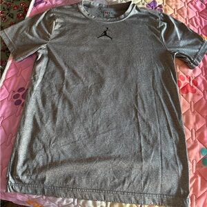 Jordan Gray Tee with Red Logo